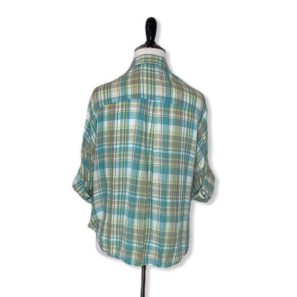 Anthropologie Holding Horses Plaid Wrap Top Size 0 - Picture 4 of 11